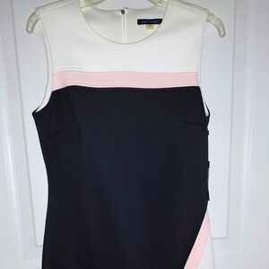 Tommy Hilfiger Asymmetrical color block dress Size 10 NWT